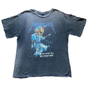 Metallica, Money Tips Her Scales, Y2K Vintage Distressed Heavy Metal T Shirt XL